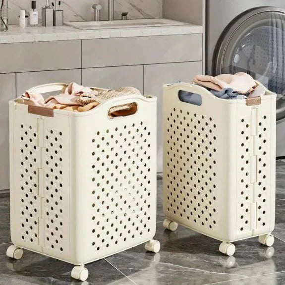Foldable Laundry Basket With Wheels