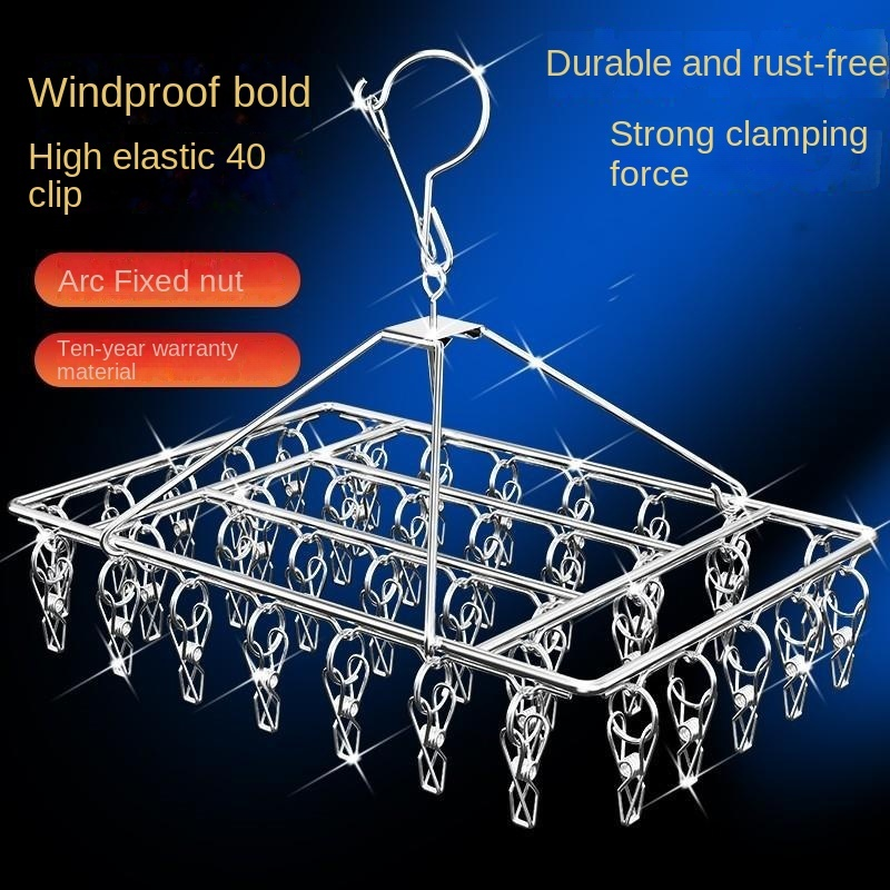 Metal Clothes Dryer With 40 Clips