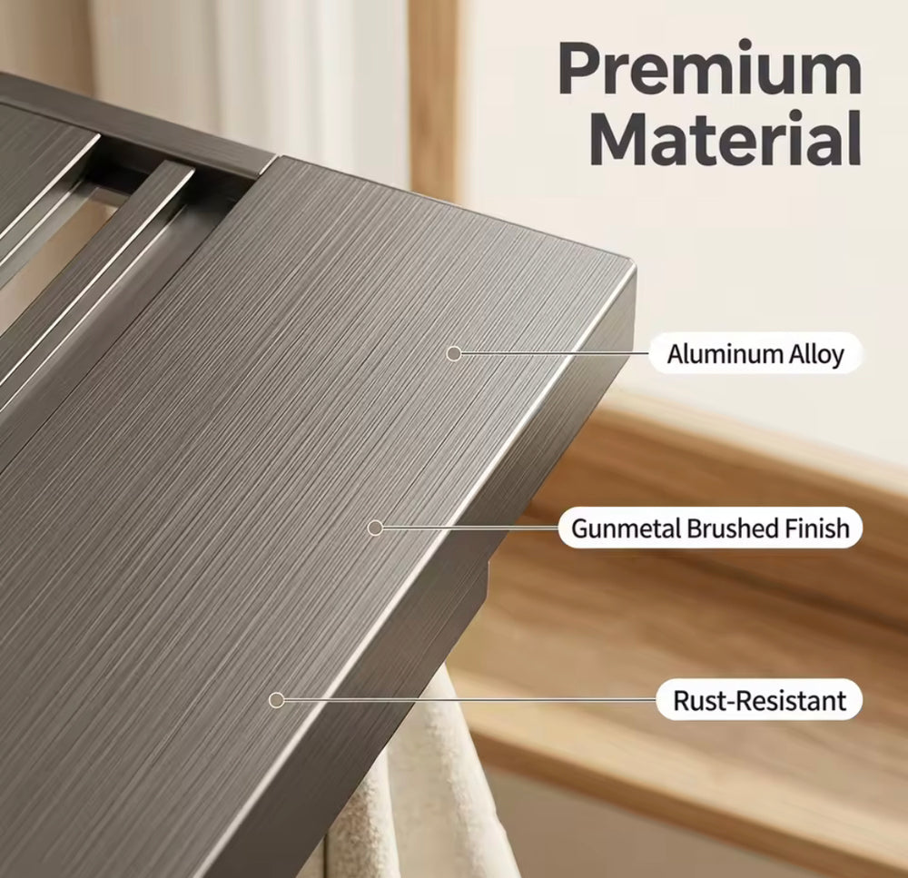 Retractable Aluminium Alloy Foldable Mesh Laundry Dryer with Hooks