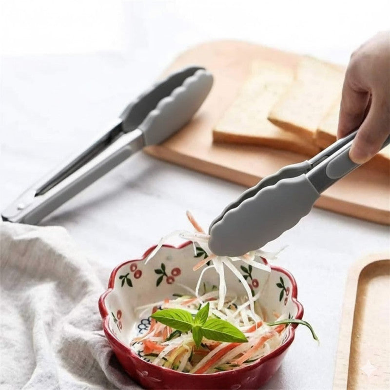 Multipurpose Silicone Grip Cooking Tongs
