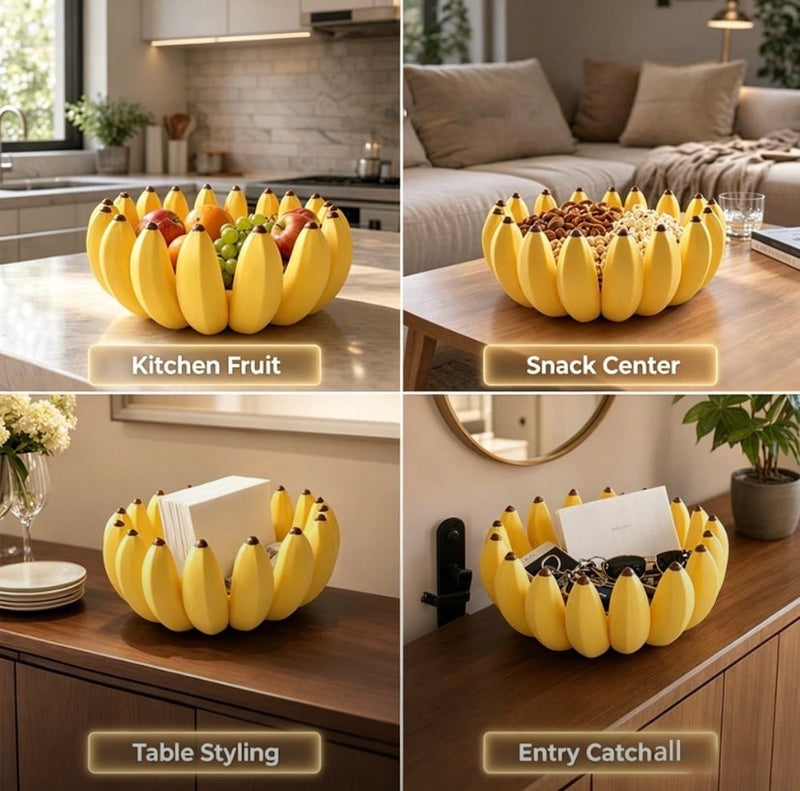 3D- Banana-Shaped Fruit Bowl