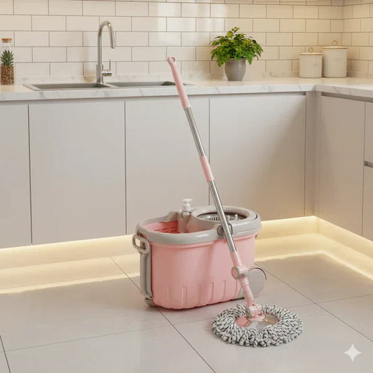 Limon Walkable Spin Mop with Pedal, Handle & Wheel