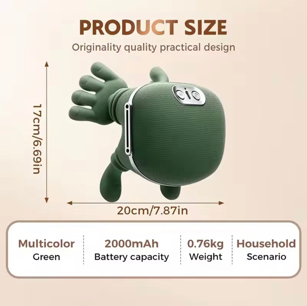 Portable Wireless Neck & Back Massager with Heat – Electric Kneading Pain Relief
