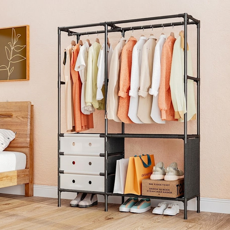 Multifunctional Clothes & Shoe Organizer Rack