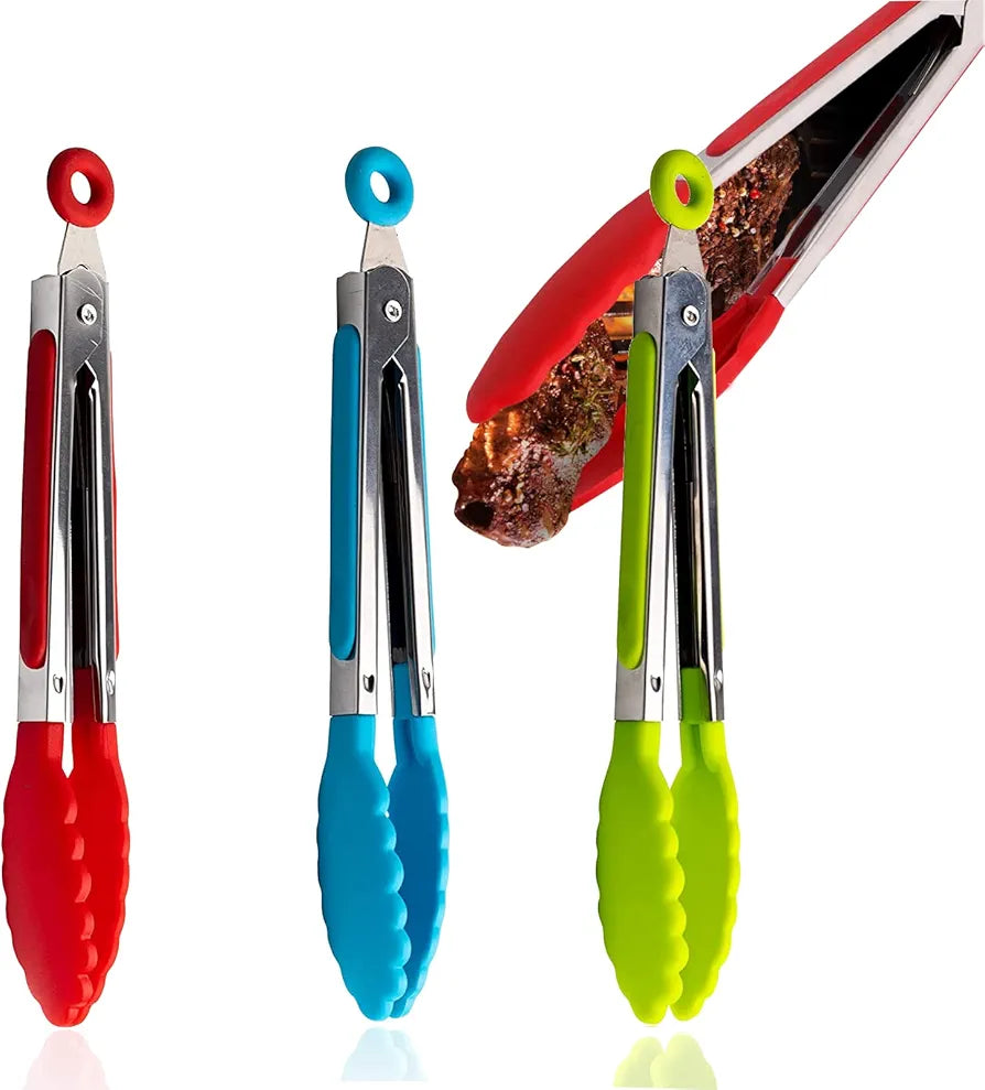 Multipurpose Silicone Grip Cooking Tongs