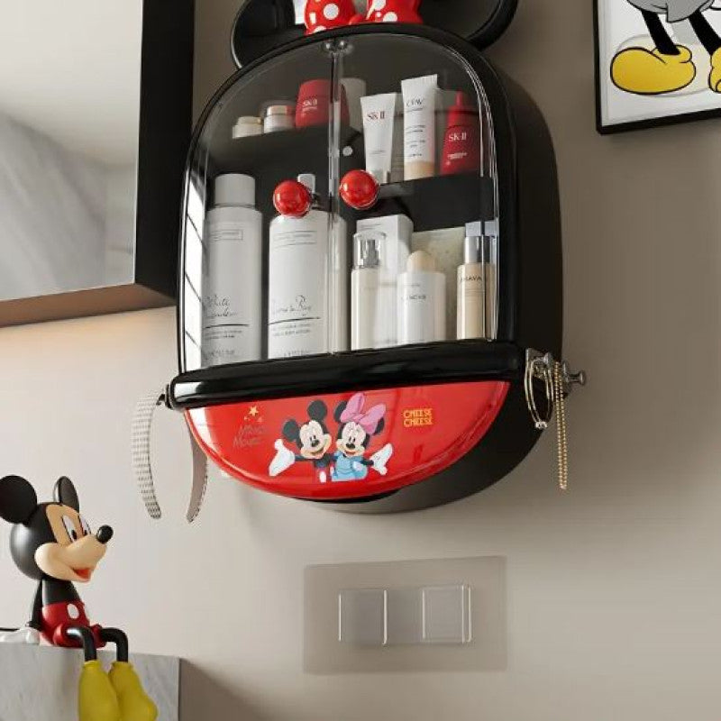 Mickey & Minnie Mouse No-Drill Wall-Mounted Cosmetic Organizer