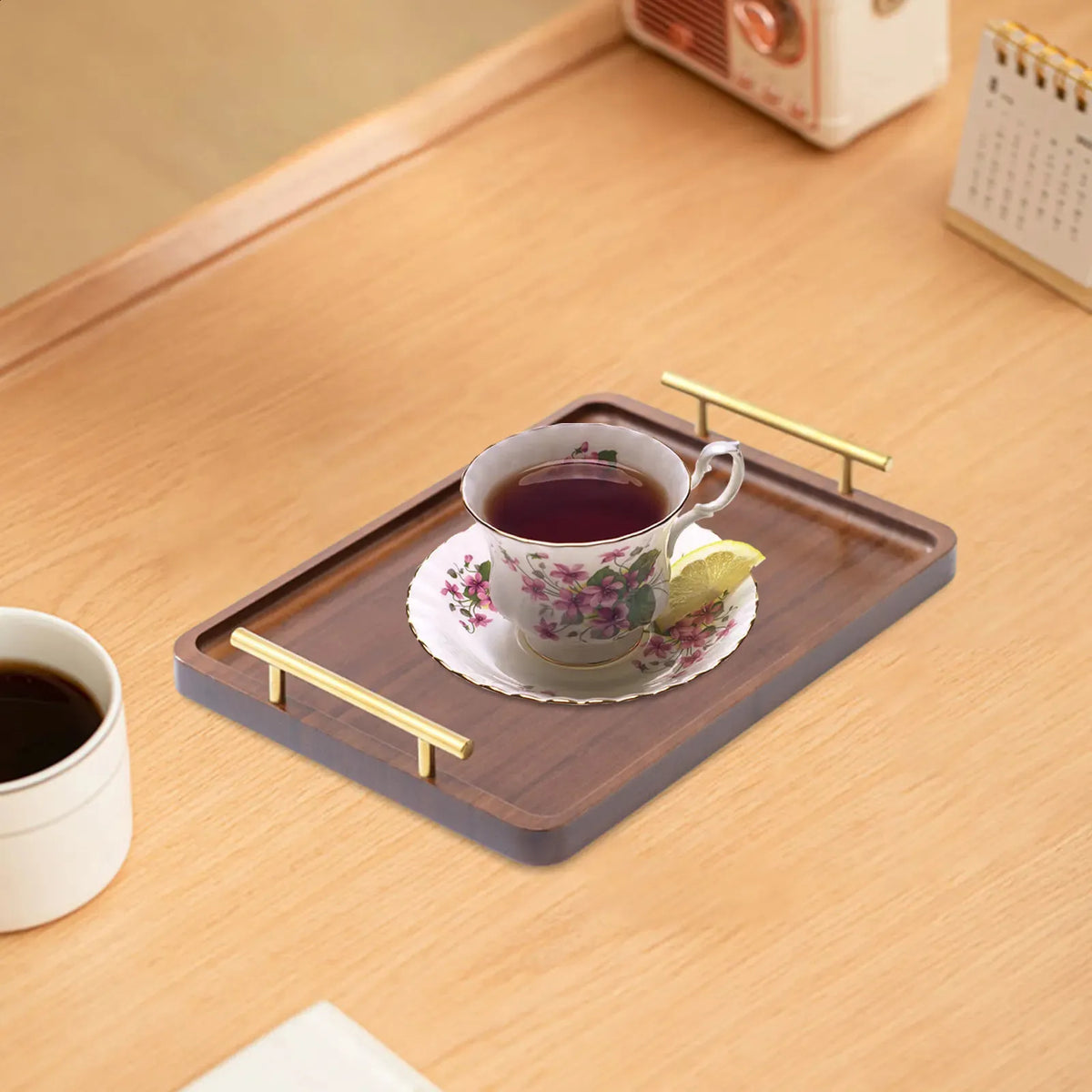 Elegant Serving Wooden Tray Set (3 Piece Set)