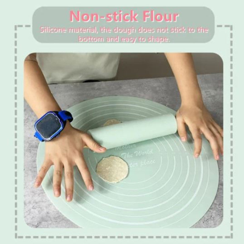 Round Non-stick Silicone Dough Mat