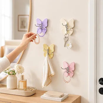 Rotating Butterfly Adhesive Wall Mounted Hook