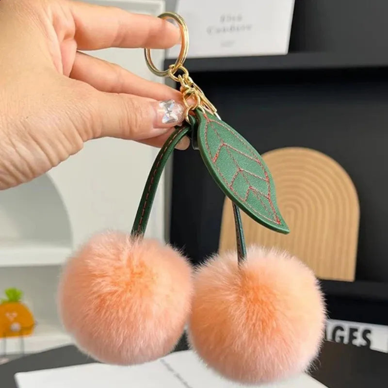 Multipurpose Usable Push Cherry Toy Keychain