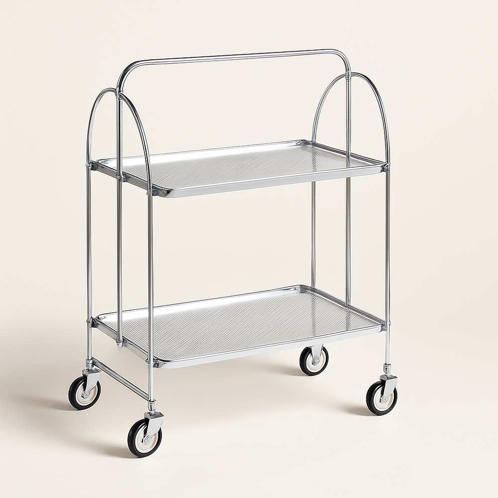 Modern Gold Folding Bar Cart Trolley