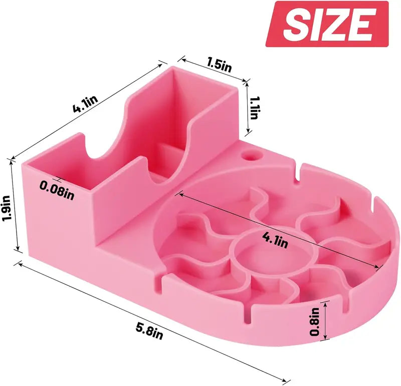 2In1 Silicone Tumbler Drying Rack with Lid and Straw Holder