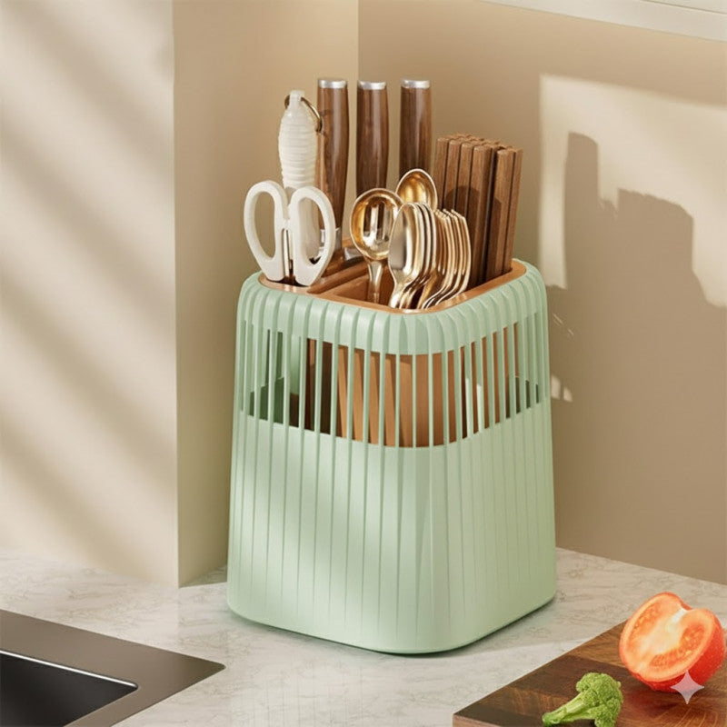 Multifunctional Drainage Kitchen Cutlery & Knife Storage Rack
