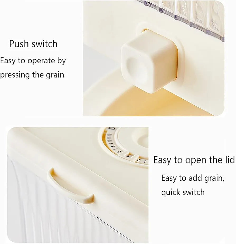 Rice Storage Container With Measuring Cup