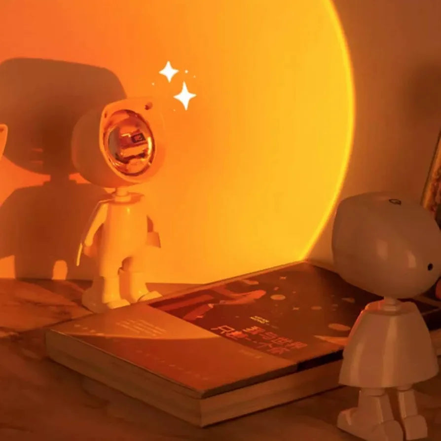 Cute Astronaut LED Projection Table Lamp