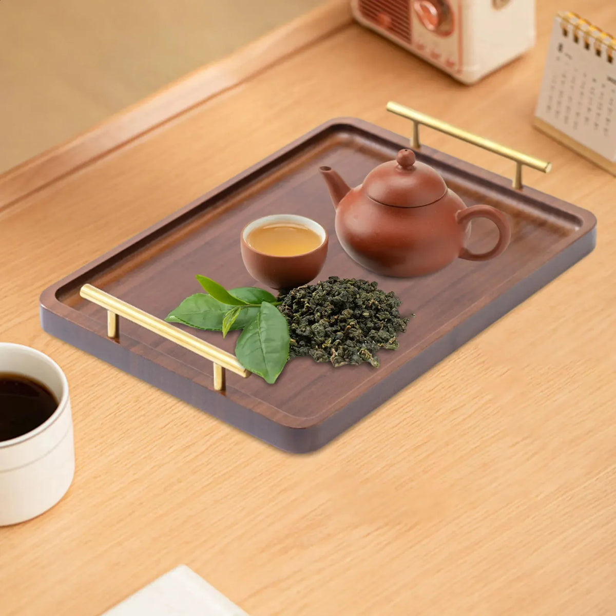 Elegant Serving Wooden Tray Set (3 Piece Set)