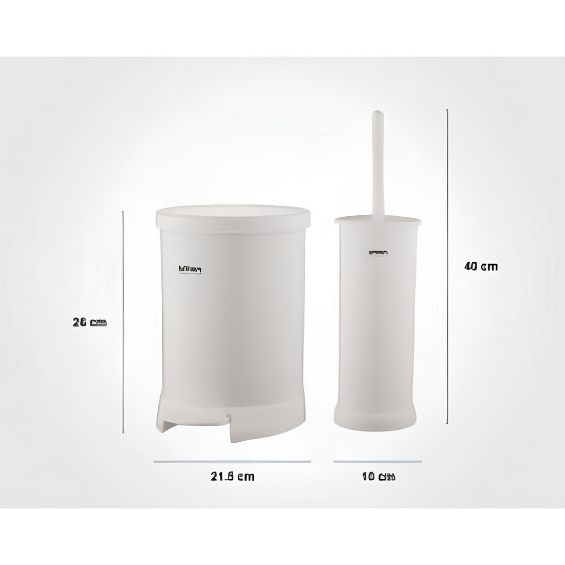 Limon 2-Pieces Luxury Style Dustbin With Brush