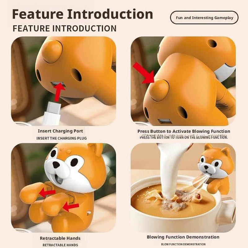 Cute Puppy Hot Food Cooling Fan