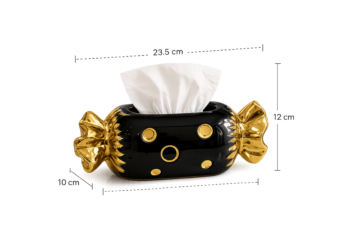 Elegant Luxury Candy Shape Ceramic Tissue Box