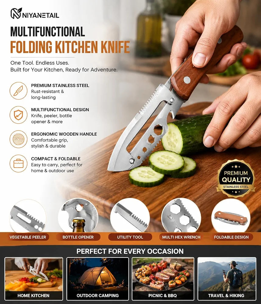 7-in-1 Multipurpose Kitchen Knife | Stainless Steel