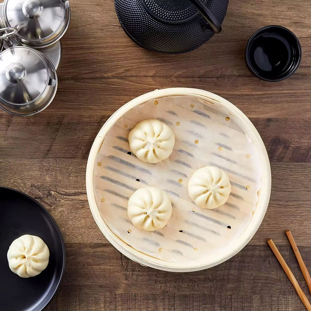 Silicone Disposable Oil Paper Non-stick Perforated Paper Air Fryer (50Pcs)