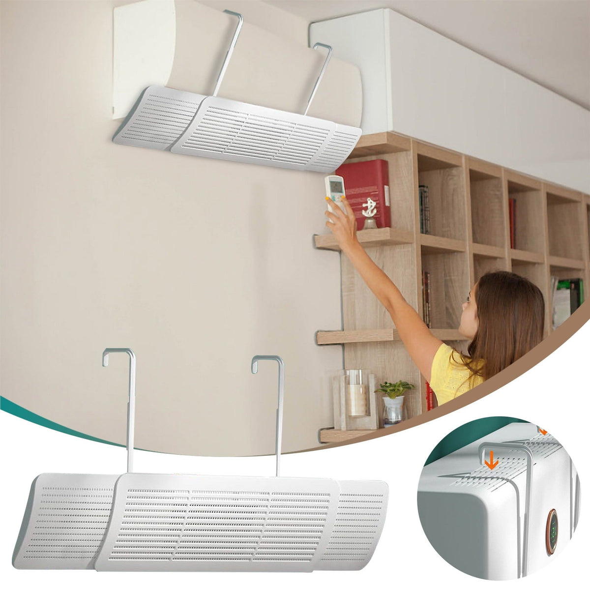 Adjustable split Ac Air Deflector - Universel Fit For Enhanced Cooling