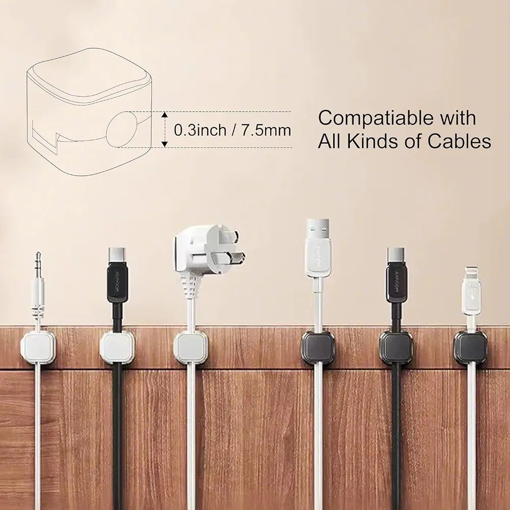 6pcs Set Adjustable Magnetic Cable Holder Organizer
