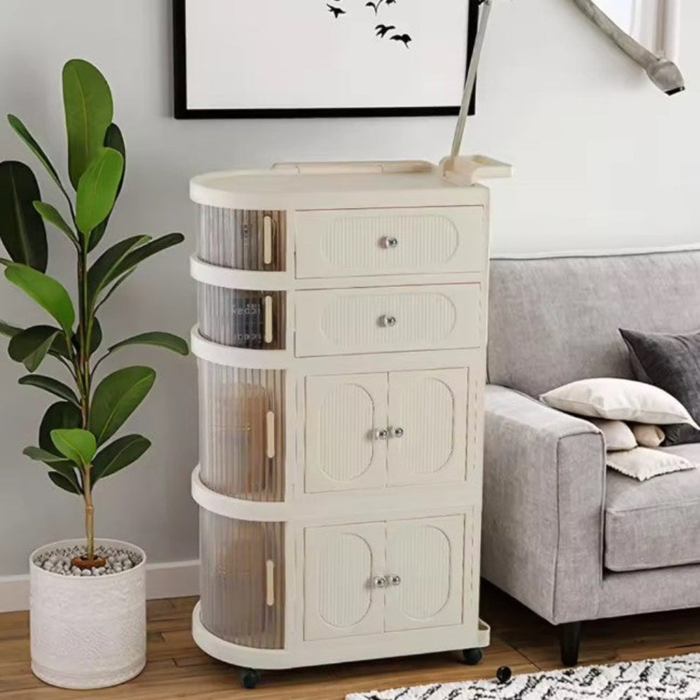 4 Tier Premium Quality Freestanding Storage Trolley Organizer With Wheels