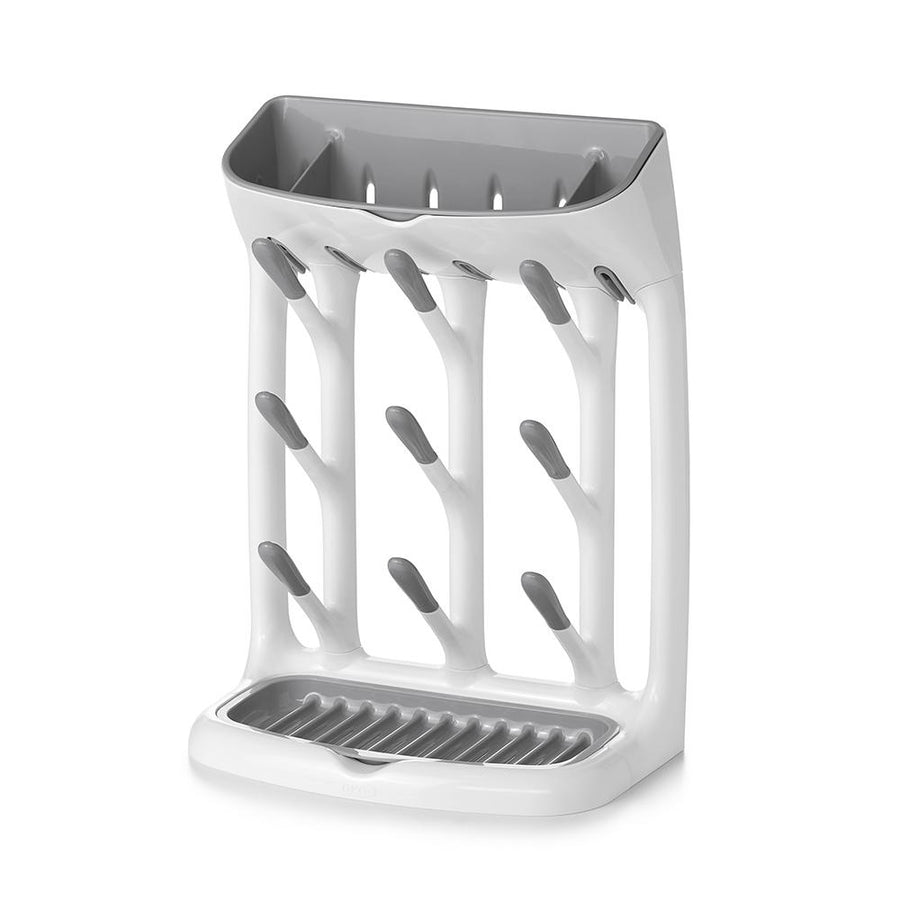 OXO Tot Space-Saving Baby Bottle Drying Rack, Compact Dish Drying Rack with Removable Trays