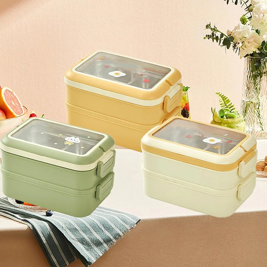 Insulated Stainless Steel 2 Layer Lunch Box
