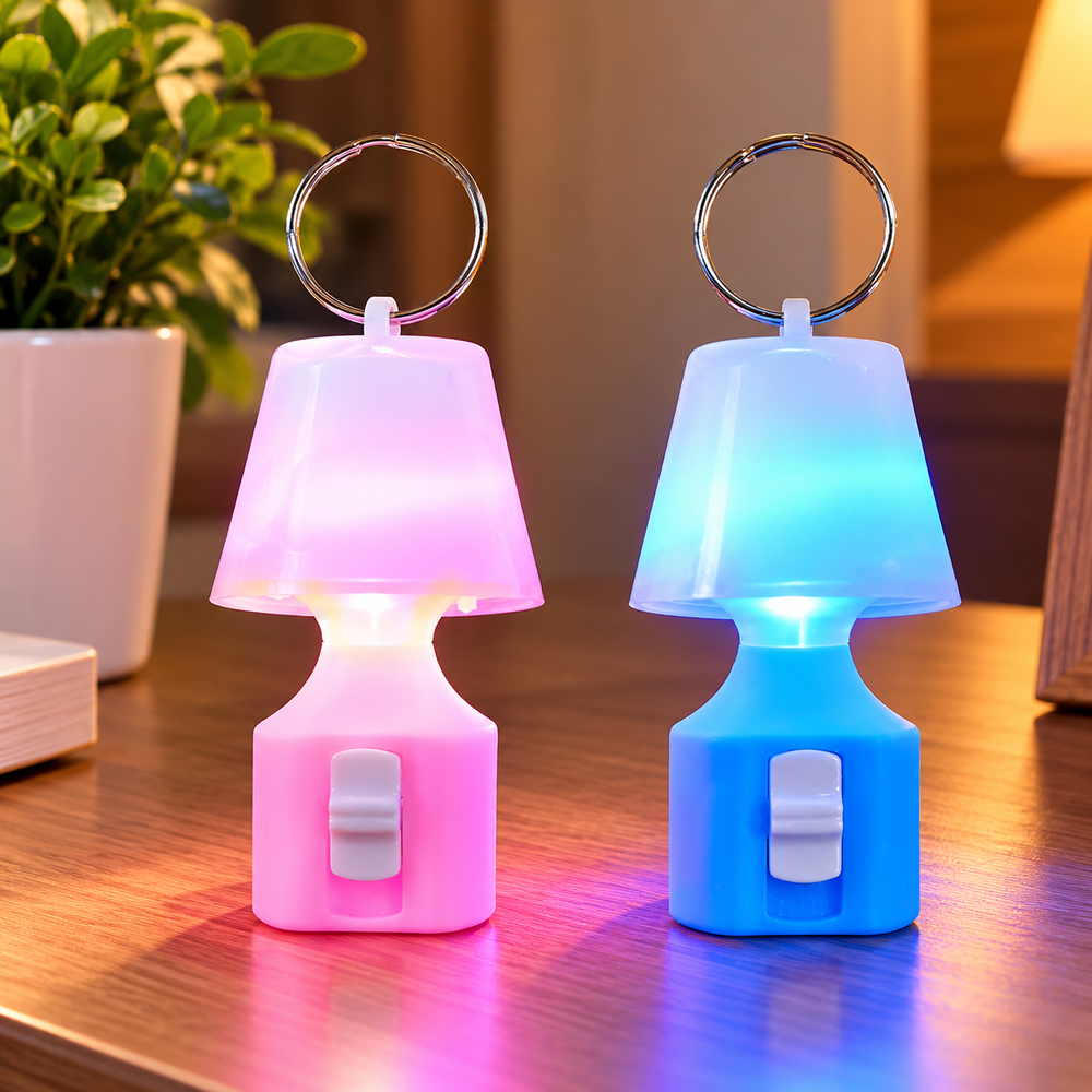 Set Of 3 Mini LED Lamp Keychain
