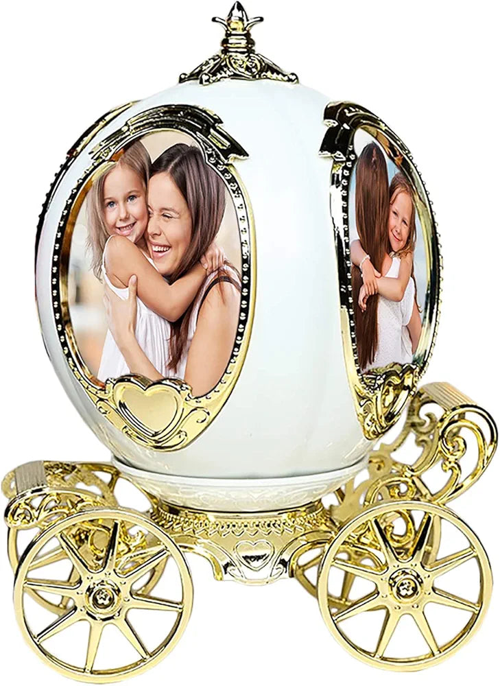 Rotating Decorative Photo Frame With Pumpkin Car Music Box