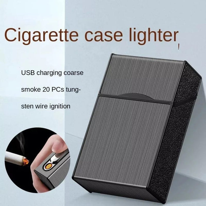 Rechargeable Lighter With Smart Cigarette Case