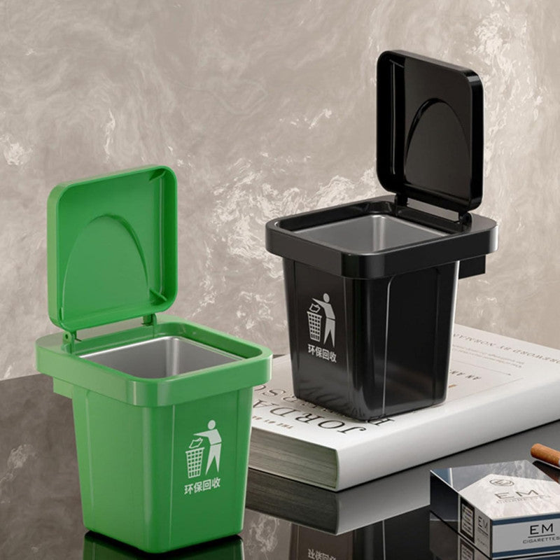 Elegant Wall Mounted Metal Ashtray And Waste Bin