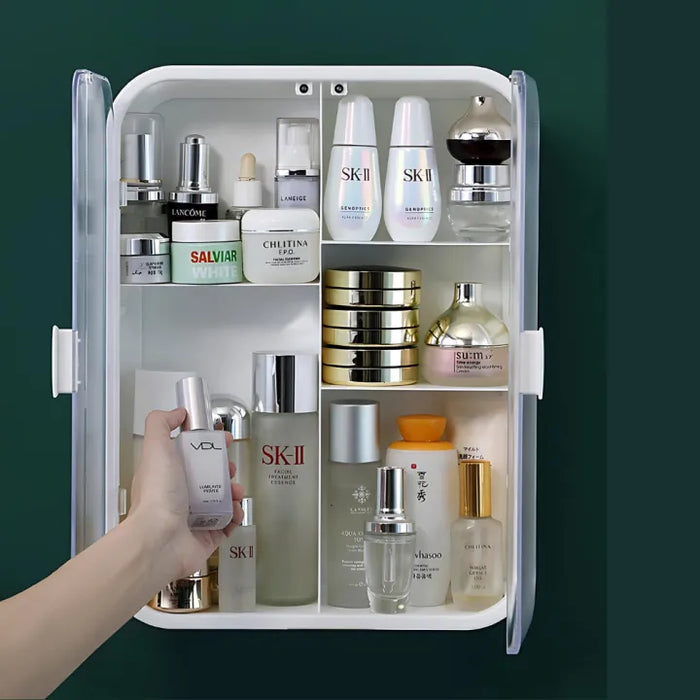 Double Door Wall Mounted Storage Shelf Organizer