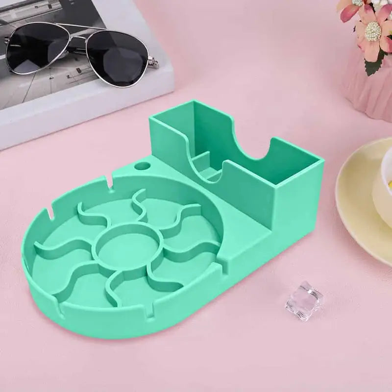 2In1 Silicone Tumbler Drying Rack with Lid and Straw Holder