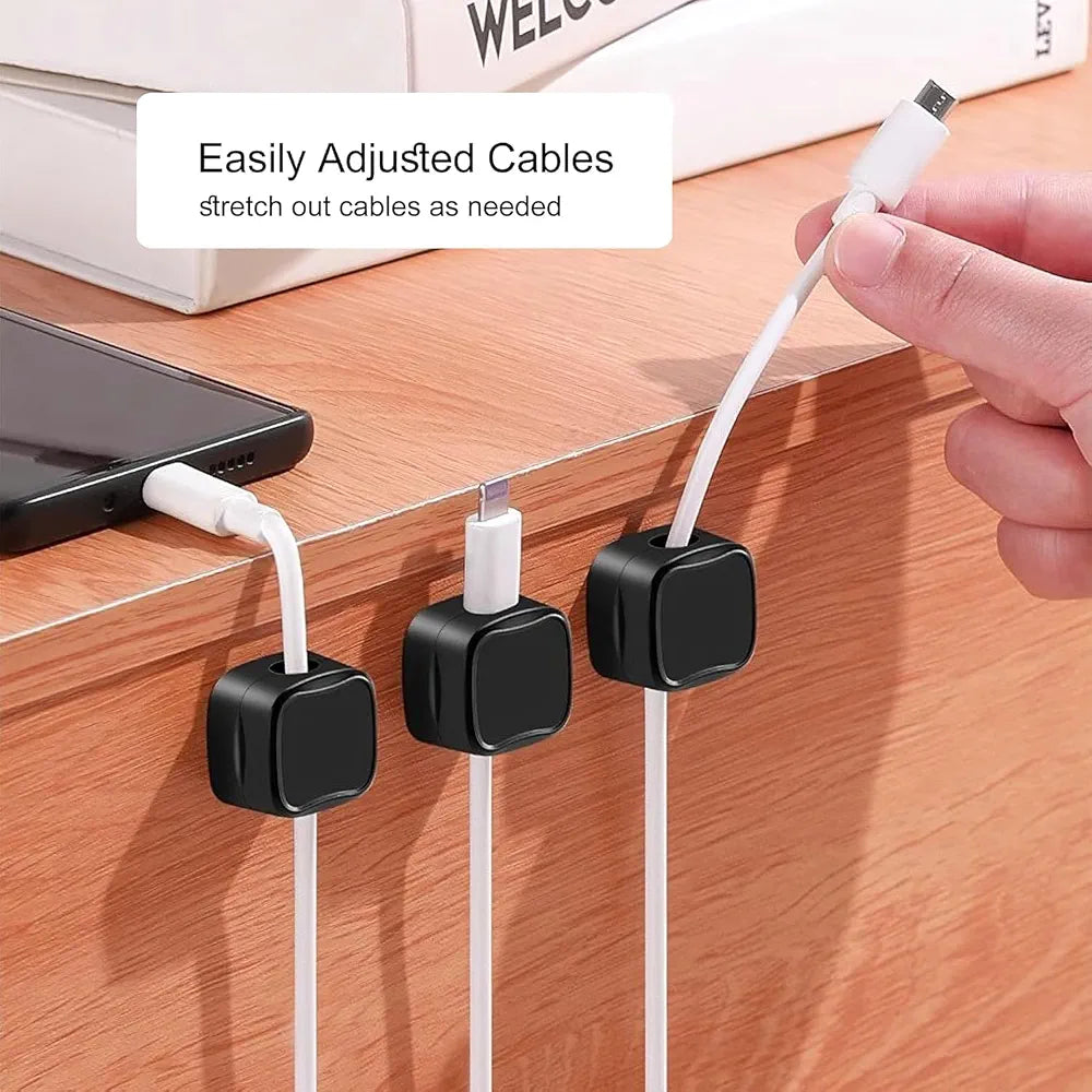 6pcs Set Adjustable Magnetic Cable Holder Organizer