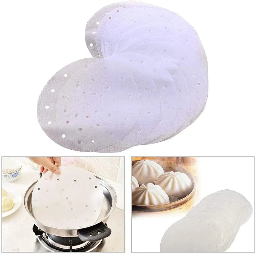 Silicone Disposable Oil Paper Non-stick Perforated Paper Air Fryer (50Pcs)