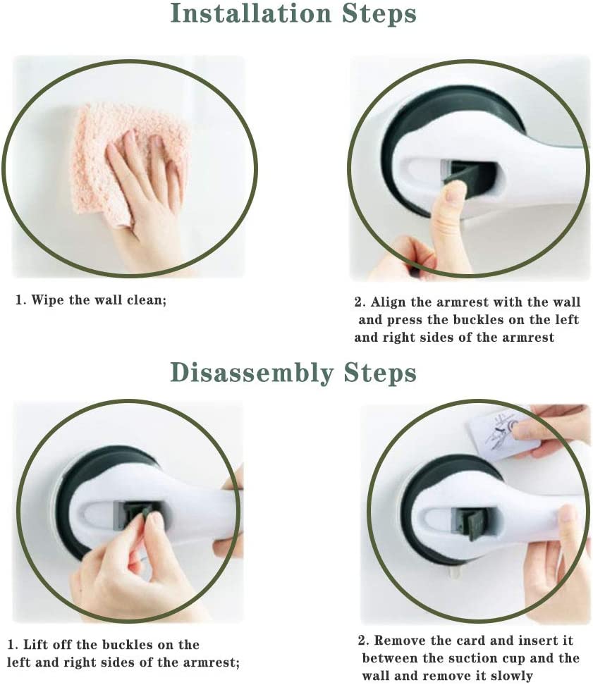 Anti-Slip Safety Bathroom Suction Helping Handle