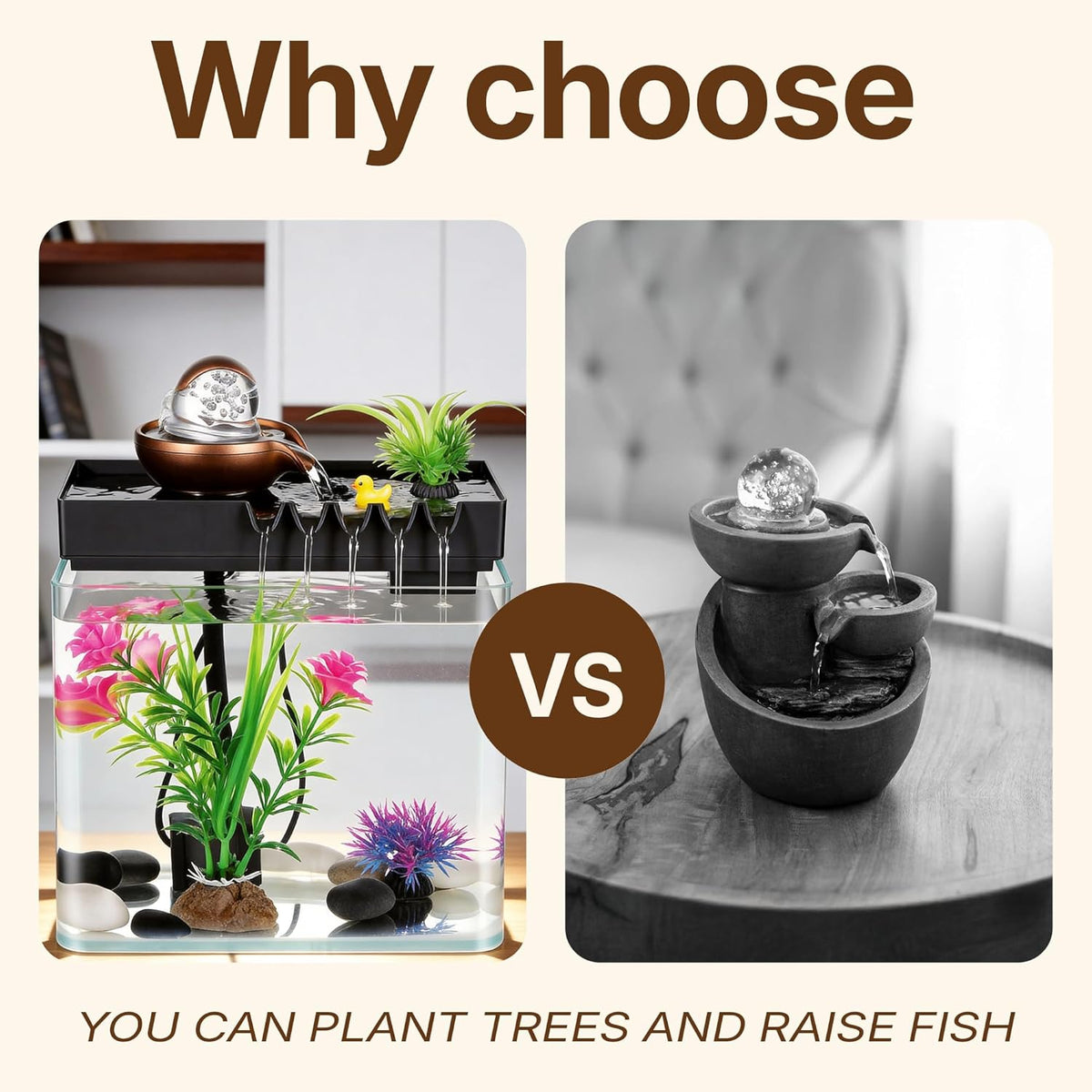 Eectric Tabletop Fish Aquarium Fountain