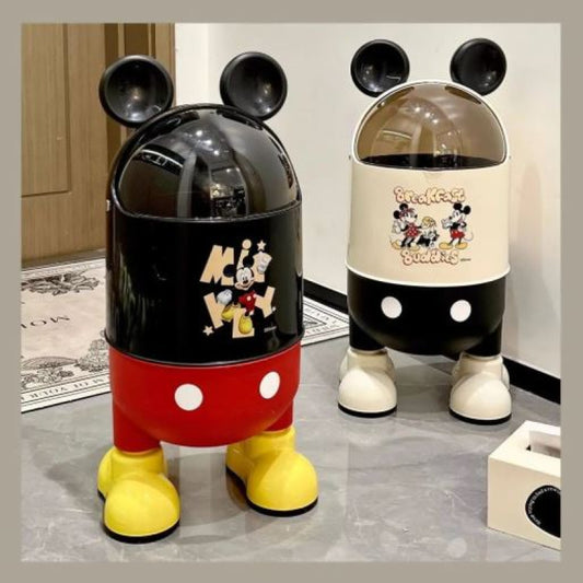 Portable Paper Bin Disney Mickey Mouse Cute Trash Can