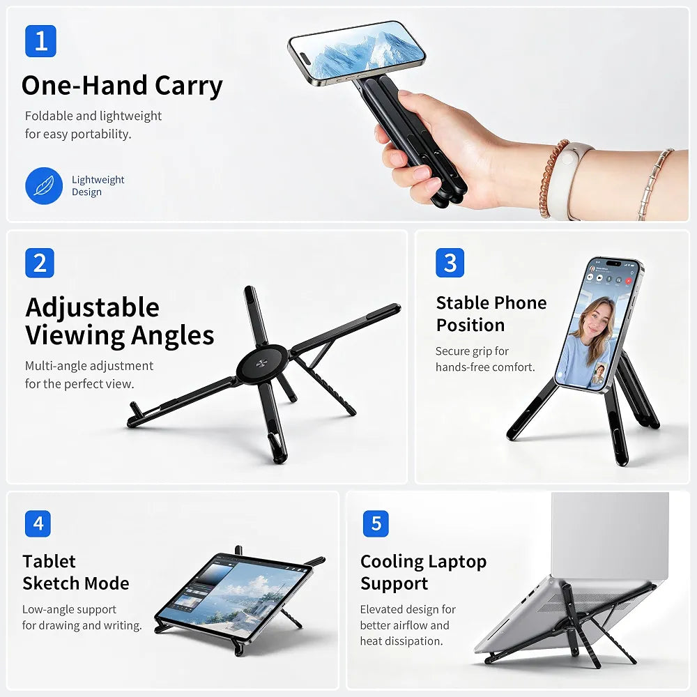 Ultimate 3-In-1 Titanium Steel Adjustable Stand