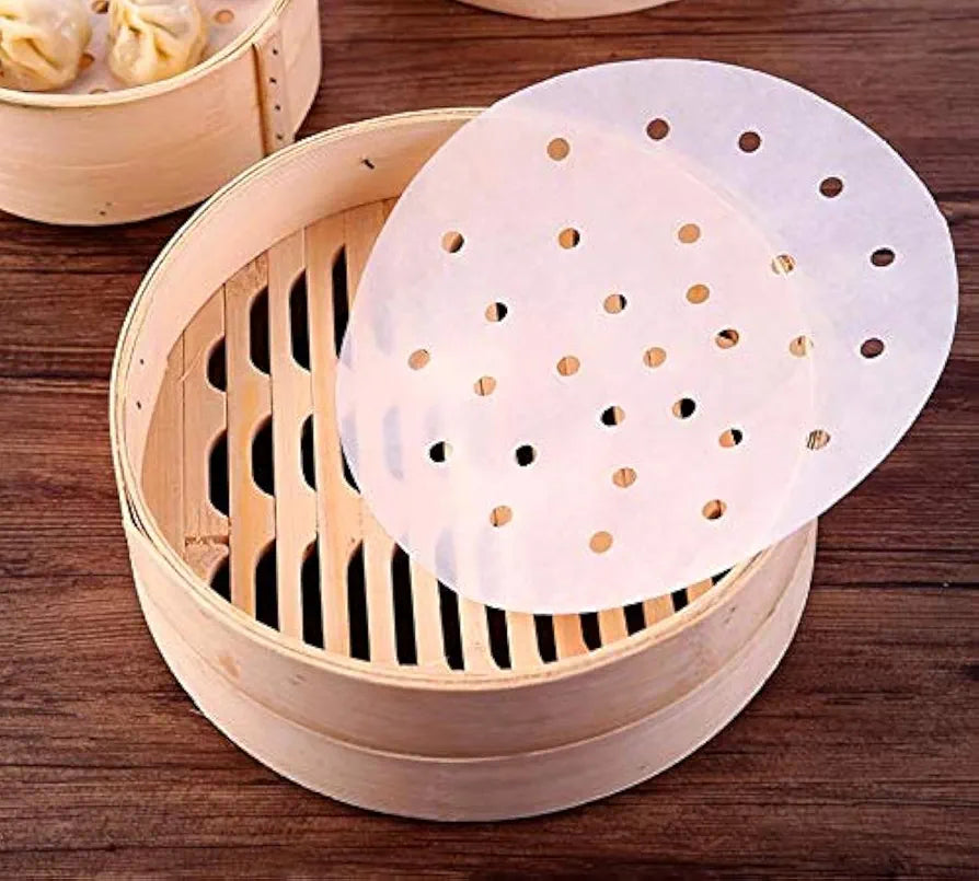 Silicone Disposable Oil Paper Non-stick Perforated Paper Air Fryer (50Pcs)