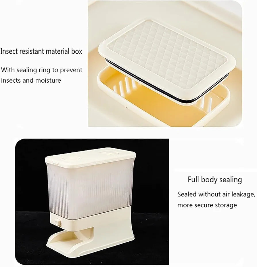 Rice Storage Container With Measuring Cup