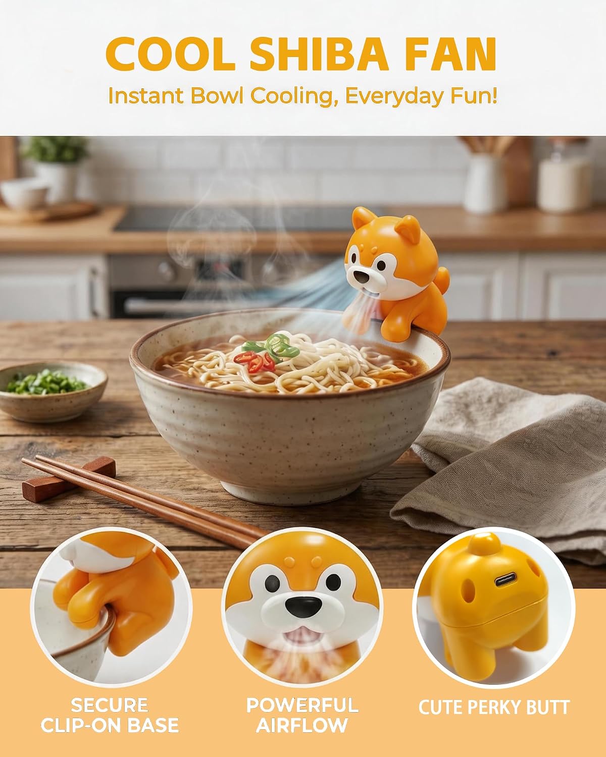 Cute Puppy Hot Food Cooling Fan