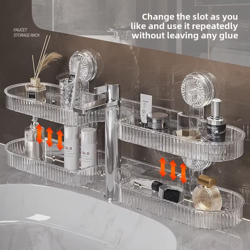 Wall Mounted No Drill Shelf Storage Organizer