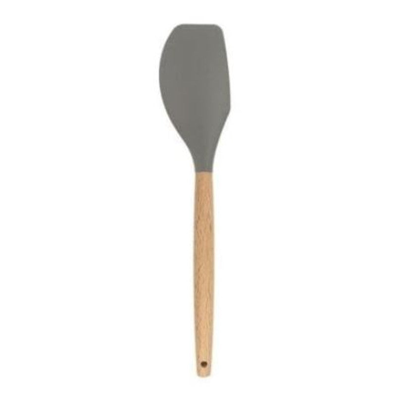 Silicone Curler Spatula with a Wooden Handle