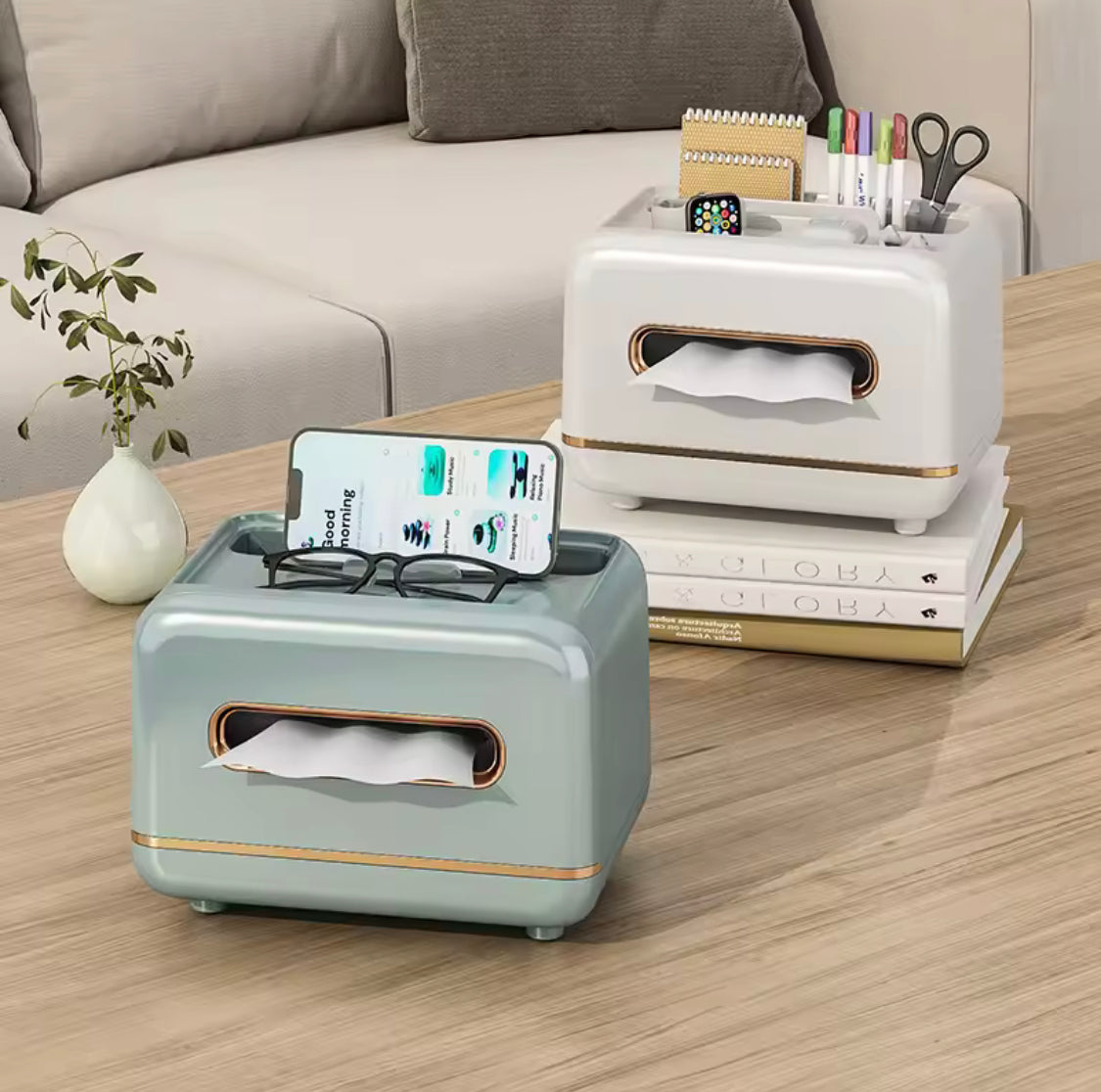 Multifunctional Elegant Tissue Box With Magnetic Opening