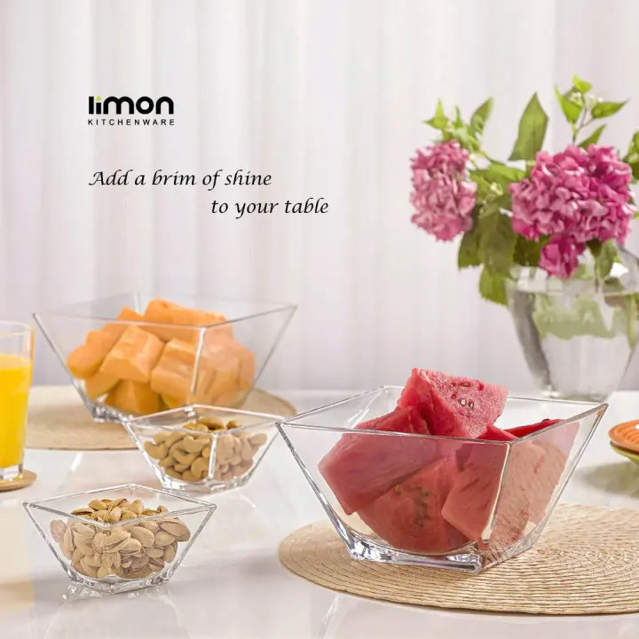 Limon Glass Serving Bowl Set Pack of 6