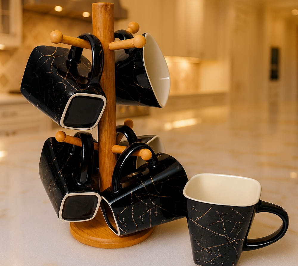 Luxurious Moder Marble Coffee Tea Mugs (6Pcs Pack)